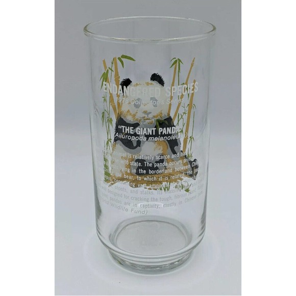 1978 Burger Chef Collector's Series Endangered Species "The Giant Panda" Glass - Picture 2 of 2